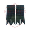 Black Watch Tartan Flashes – Adjustable Elastic Kilt Hose Garters for Highland Wear