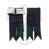 Black Watch Tartan Flashes – Adjustable Elastic Kilt Hose Garters for Highland Wear