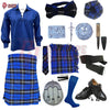 Ramsay Blue Tartan Complete Highland Dress Set – Full Traditional Scottish Kilt Outfit