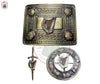 Scottish Antique Kilt Belt Buckle Harp – Highland Brooch & Pin Set