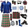 Burnett Modern Tartan Complete Highland Dress Set – Full Scottish Kilt Outfit with Accessories