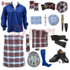 Dress Stewart Tartan Complete Highland Dress Set – Full Kilt Outfit with Matching Accessories