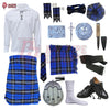 Ramsay Blue Tartan Complete Highland Dress Set – Full Traditional Scottish Kilt Outfit