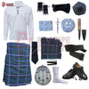 Blue Douglas Tartan Complete Kilt Outfit – Custom Highland Dress Set with Color Options