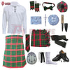 Burnett Modern Tartan Complete Highland Dress Set – Full Scottish Kilt Outfit with Accessories