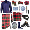 MacLachlan Tartan Complete Highland Dress Set – Full Kilt Outfit with Accessories