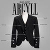 Premium Black Argyle Jacket – Notch Lapel, Sleek Tailored Sleeves