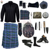 Blue Douglas Tartan Complete Kilt Outfit – Custom Highland Dress Set with Color Options