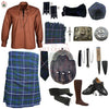 Blue Douglas Tartan Complete Kilt Outfit – Custom Highland Dress Set with Color Options