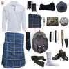 Blue Douglas Tartan Complete Kilt Outfit – Custom Highland Dress Set with Color Options
