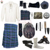 Blue Douglas Tartan Complete Kilt Outfit – Custom Highland Dress Set with Color Options