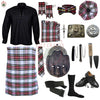 Dress Stewart Tartan Complete Highland Dress Set – Full Kilt Outfit with Matching Accessories