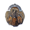 Premium Fox Fur Dress Sporran with Chrome Cantle & 3 Tassels – Highland Kilt Accessory