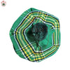 Irish Green Tartan Tam O’Shanter Cap – Traditional Scottish Tammy Hat