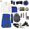 Ramsay Blue Tartan Complete Highland Dress Set – Full Traditional Scottish Kilt Outfit