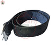 Black Leather Kilt Belt – Double Prong Buckle | Scottish Highland Belt